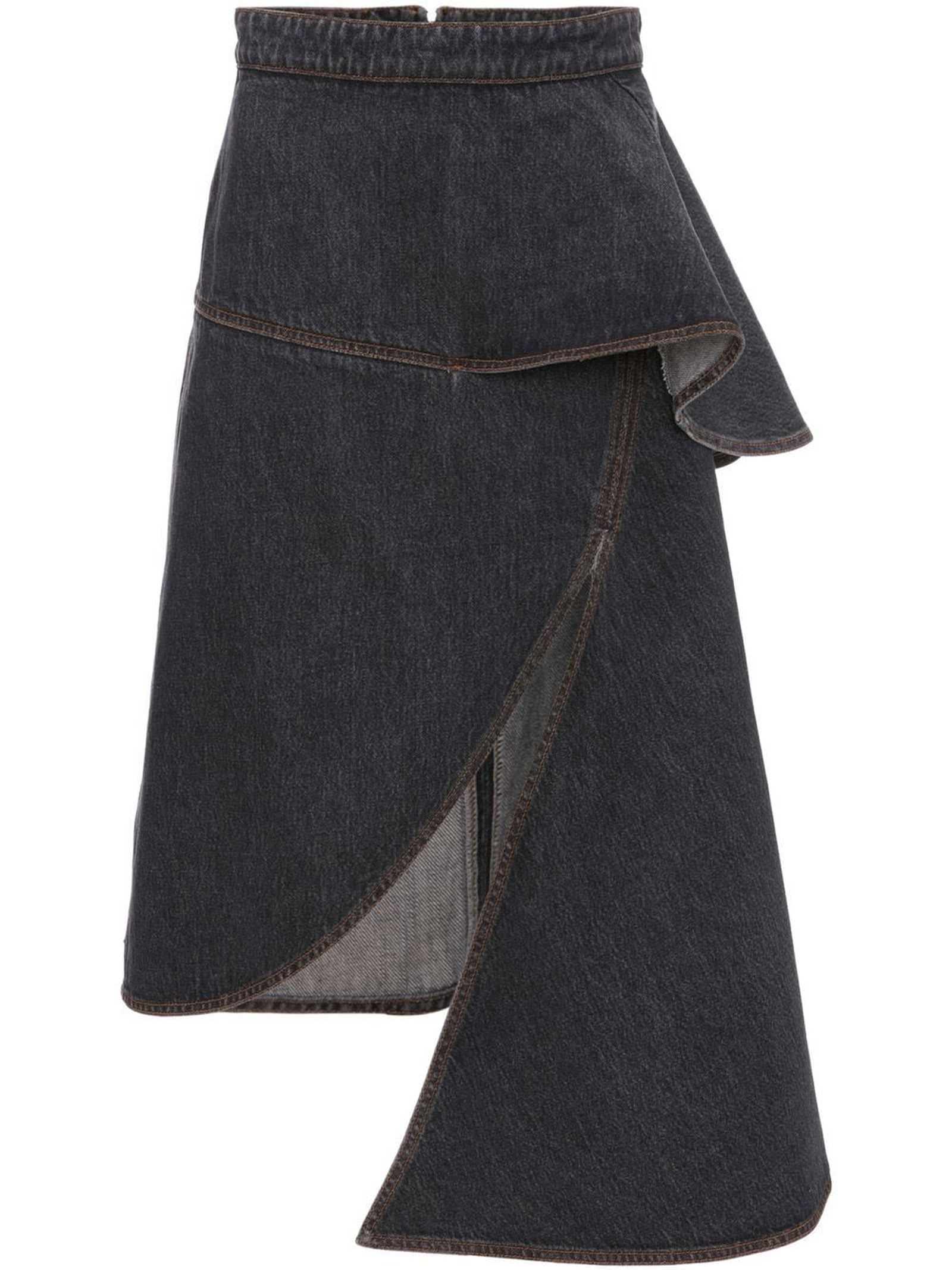 J.W. Anderson Grey Cotton Denim Skirt