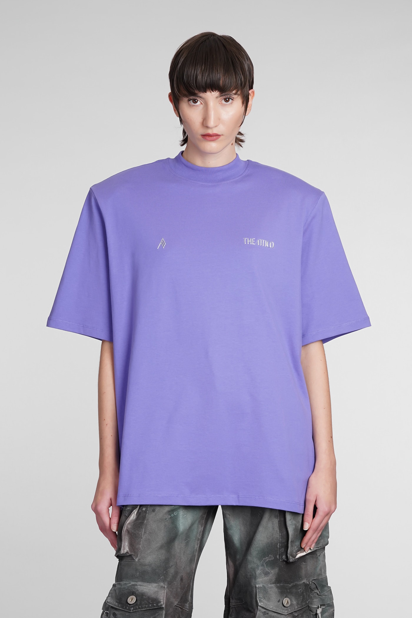 Purple Cotton Oversize Kilie T-shirt