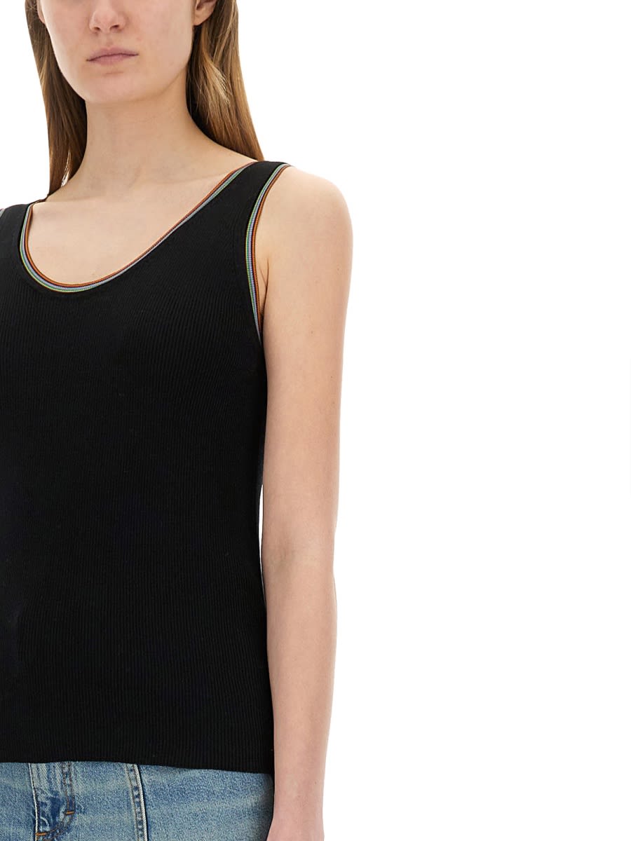 Paul Smith Cotton Tank Top In Black
