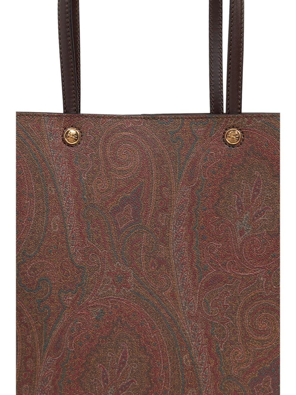 Shop Etro Brown  Essential Large Bag With Clutch