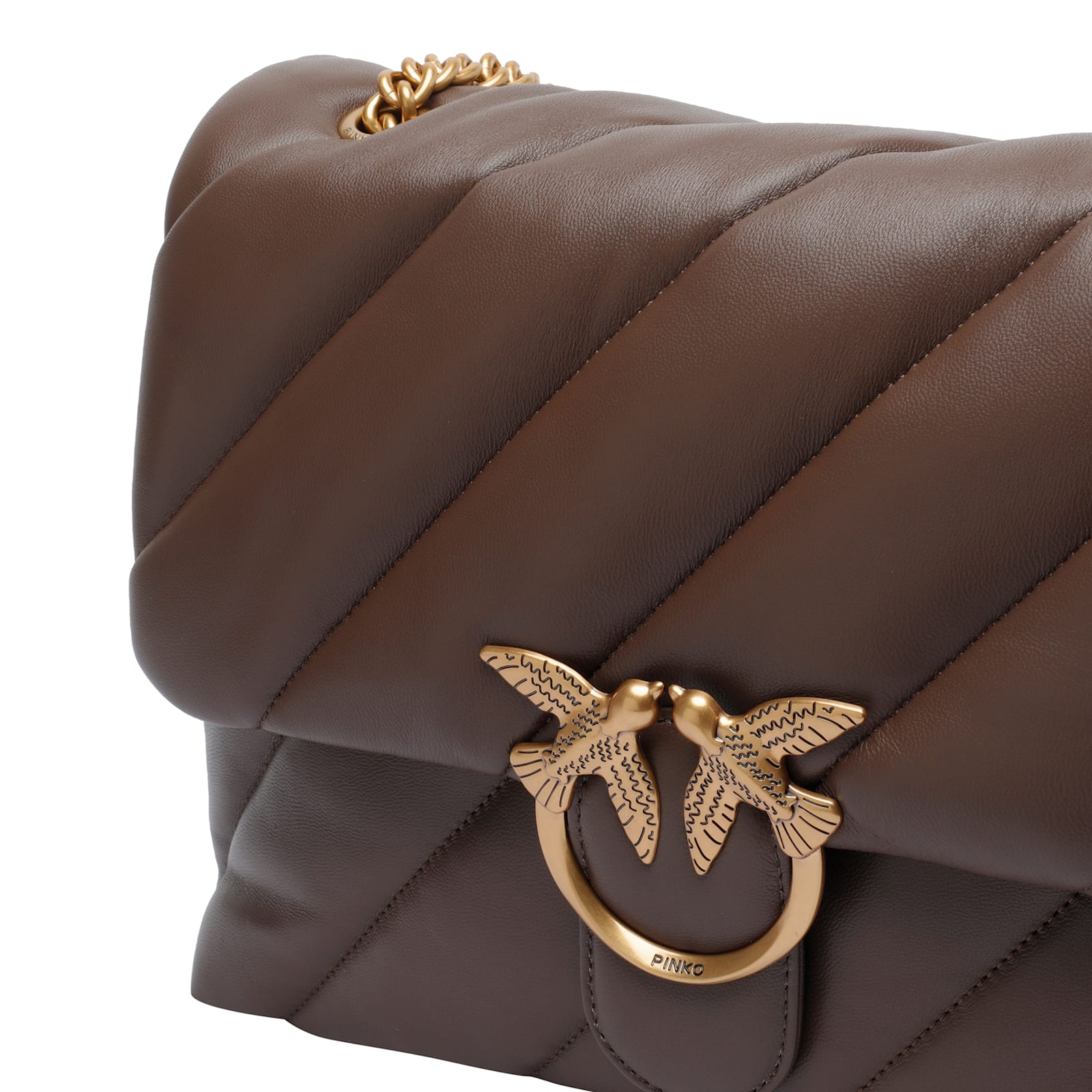 Pinko Love Classic Puffer Shoulder Bag In Black