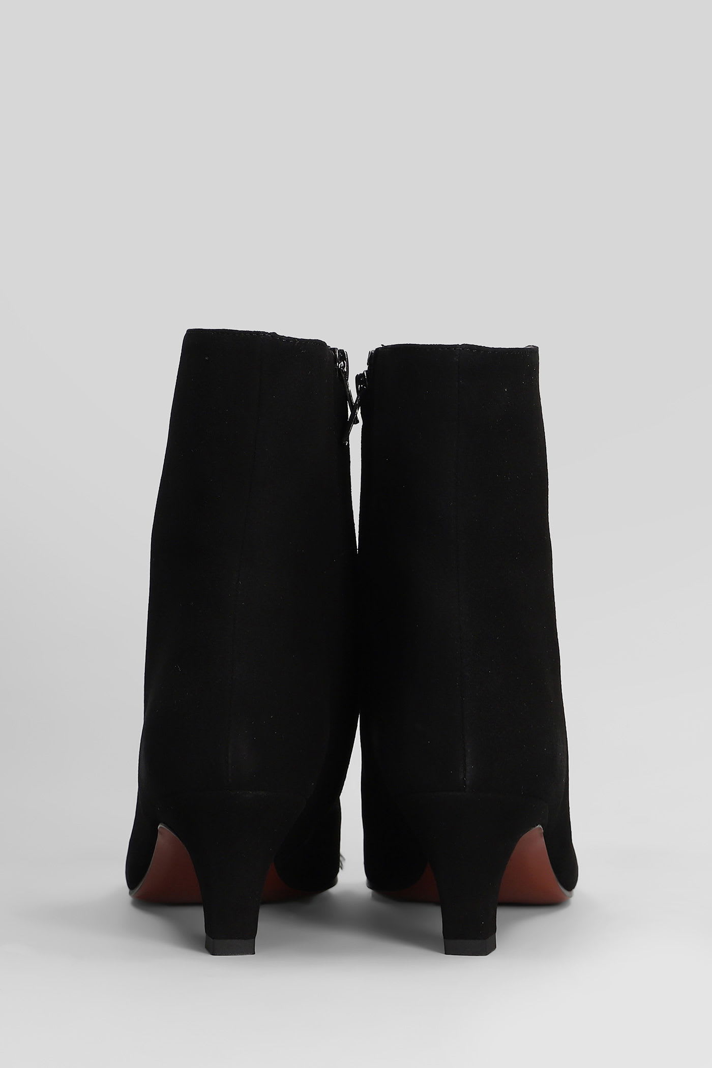 Roberto Festa Evari High Heels Ankle Boots In Black Suede In Black