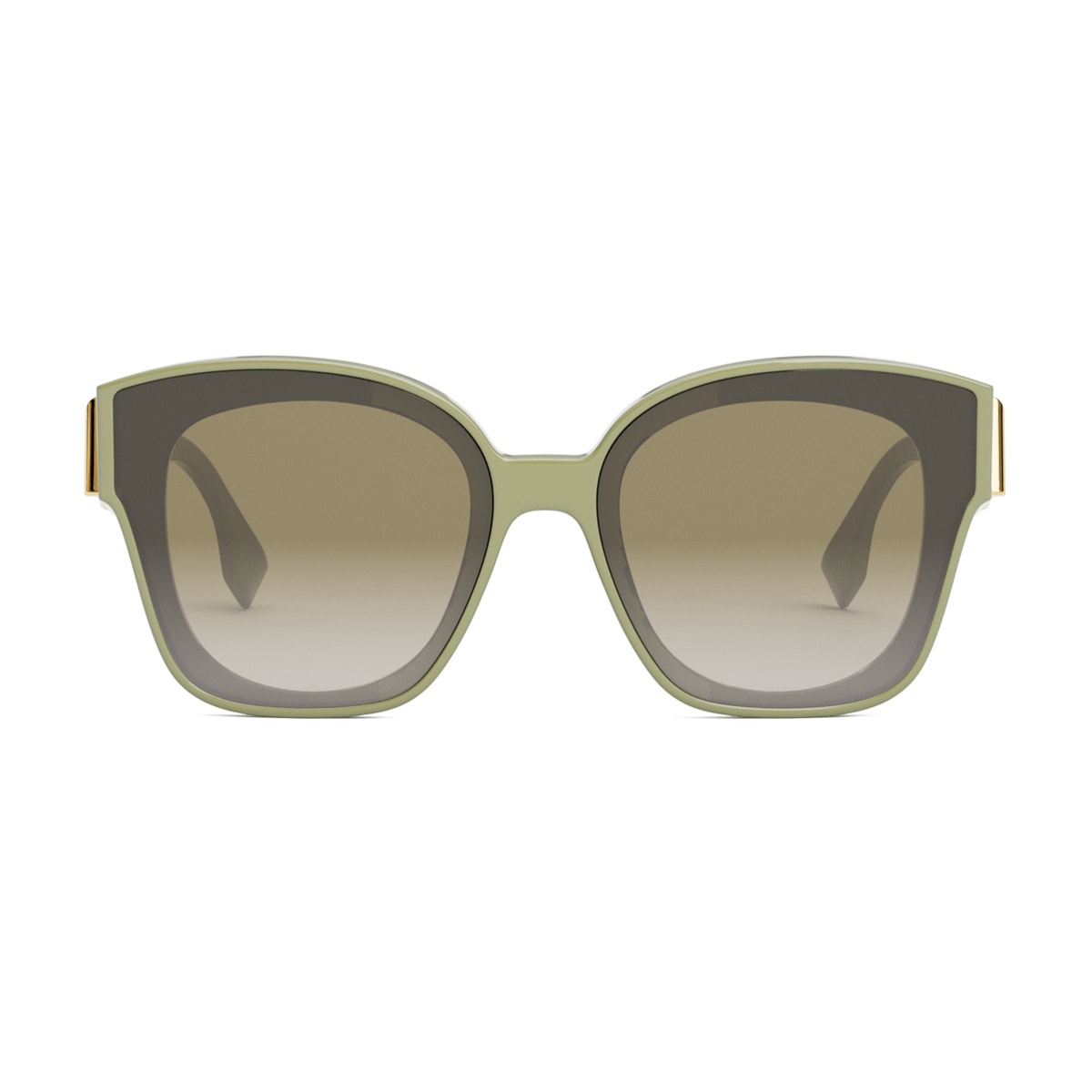 Shop Fendi Fe40098i  First 95p Verde Chiaro Sunglasses