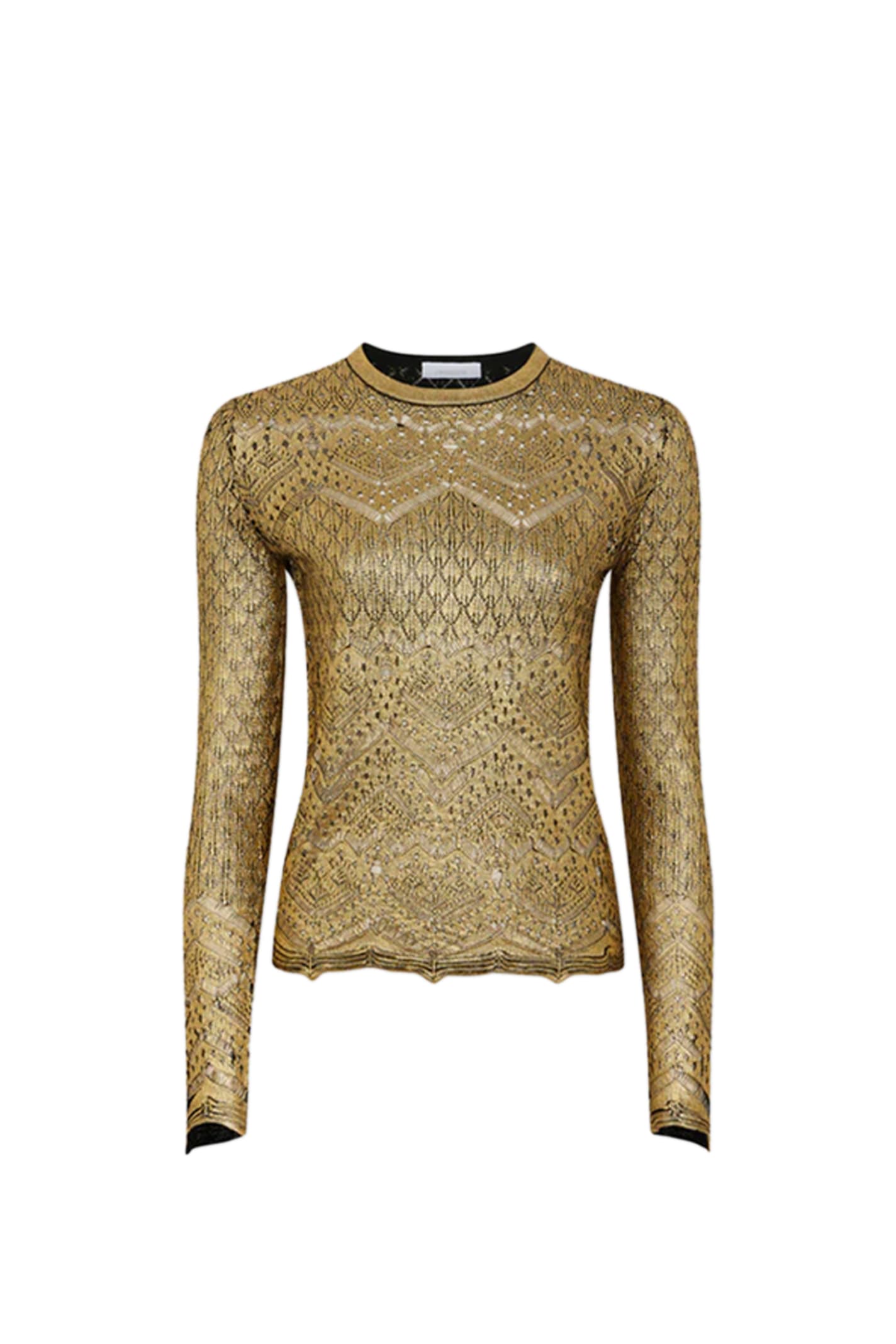 Shop Rabanne Sweater In Golden