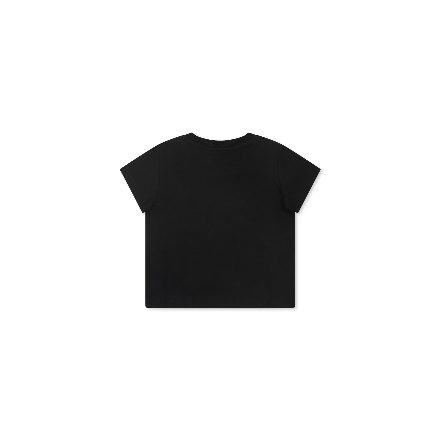 Moschino Black T-shirt For Baby Girl With Teddy Bear In Black