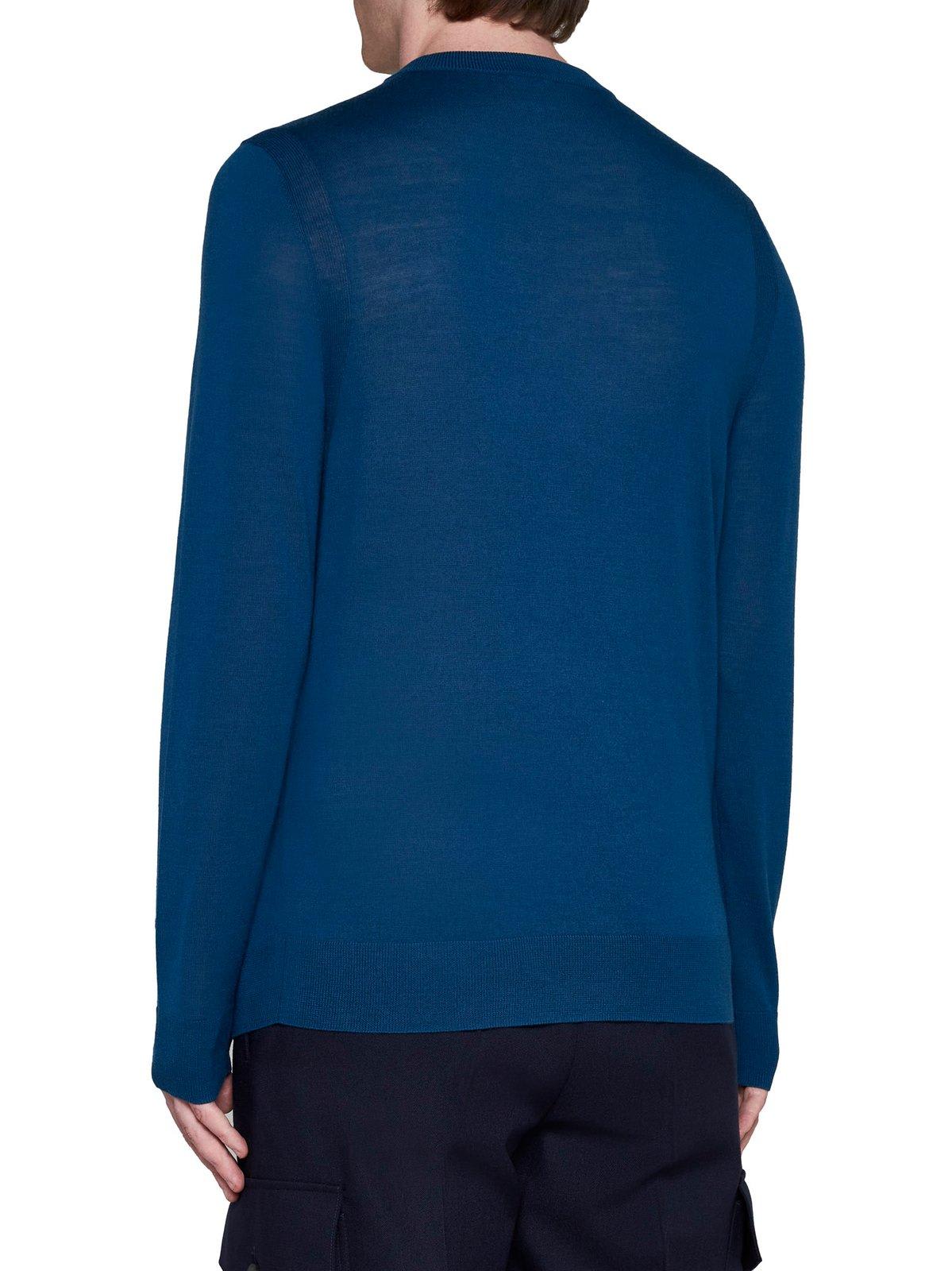 Shop Paul Smith Crewneck Knitted Jumper