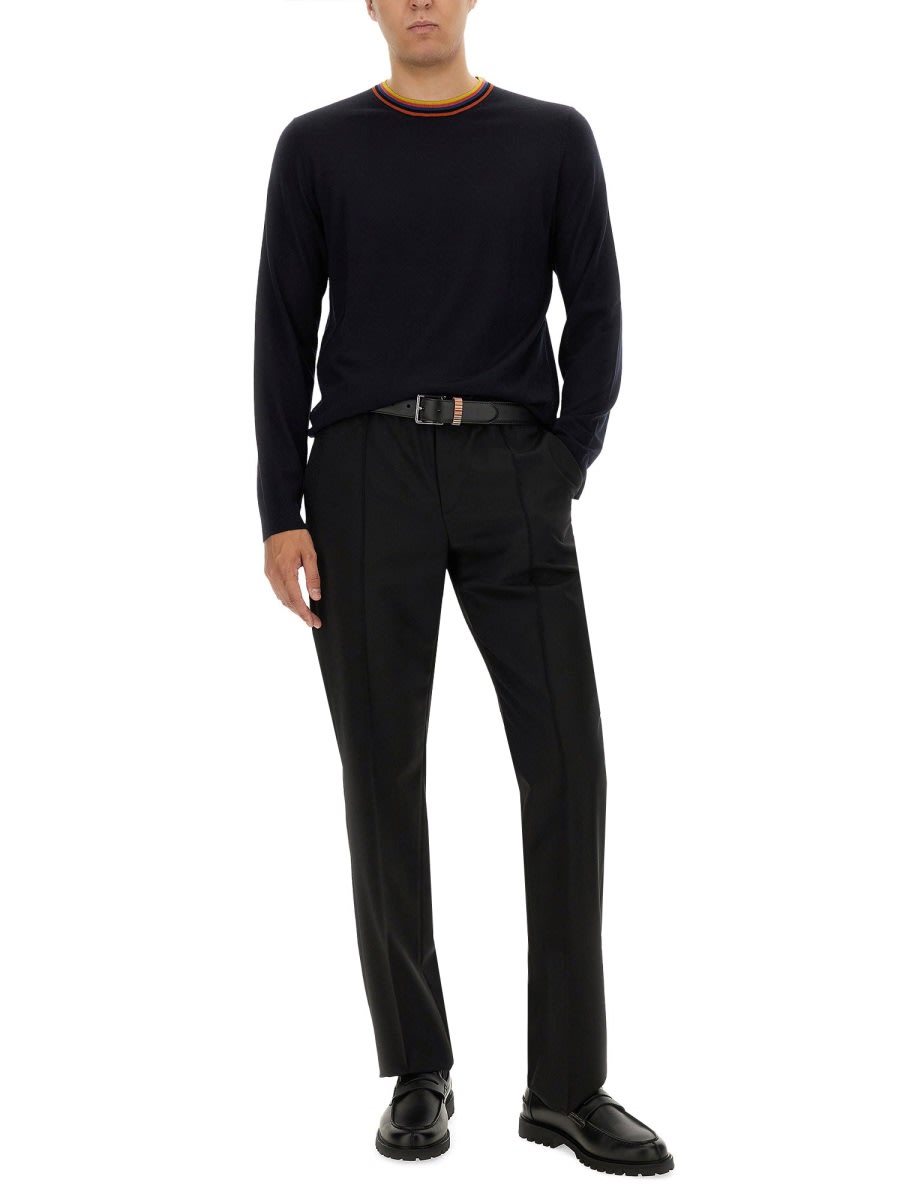 Shop Paul Smith Merino Wool Sweater In Black