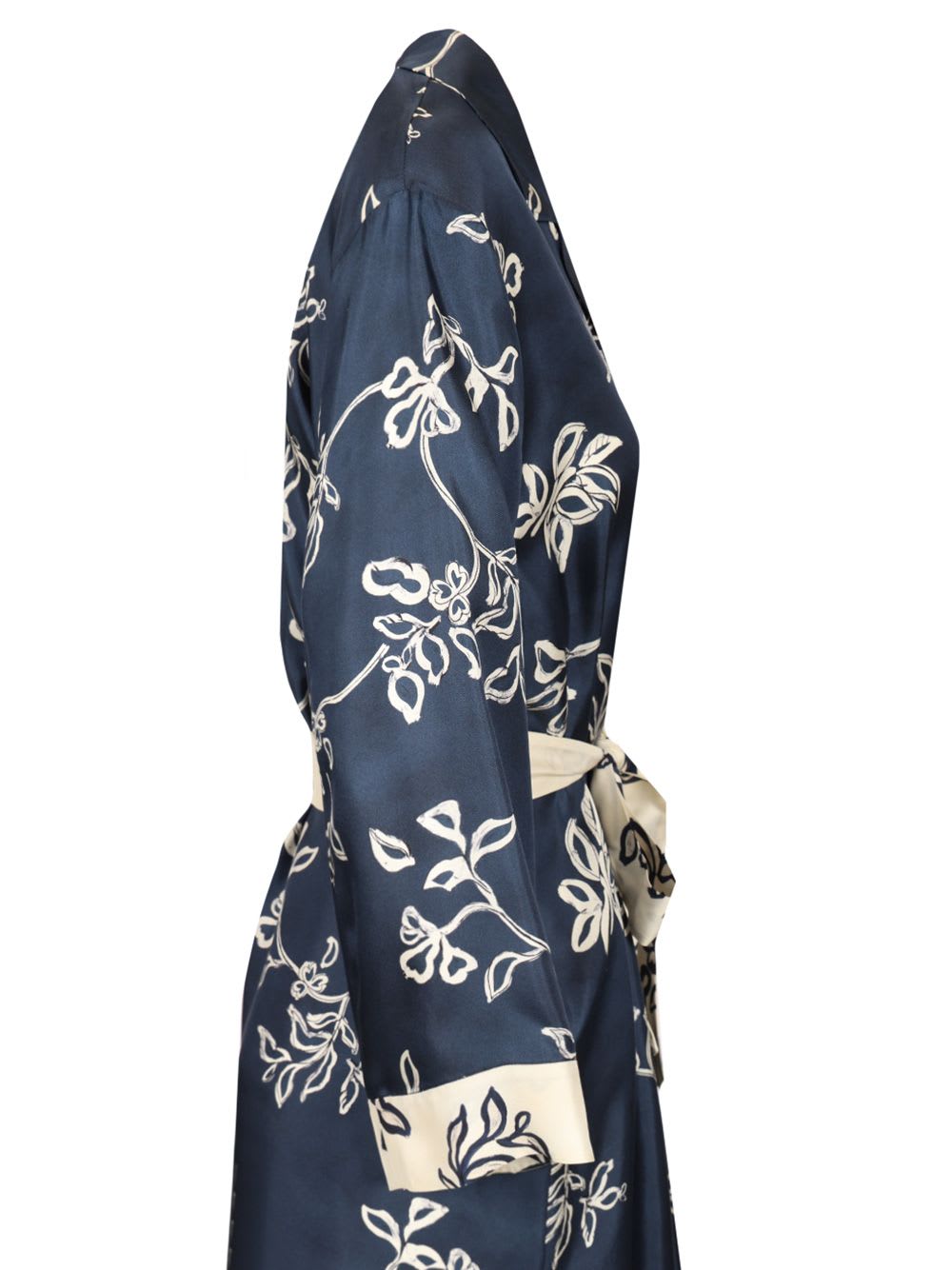 ワンピース S MAX MARA Timeo kaftan silk dress with floral print Max Mara Timeo Kaftan Silk Dress With Floral Print in Blue