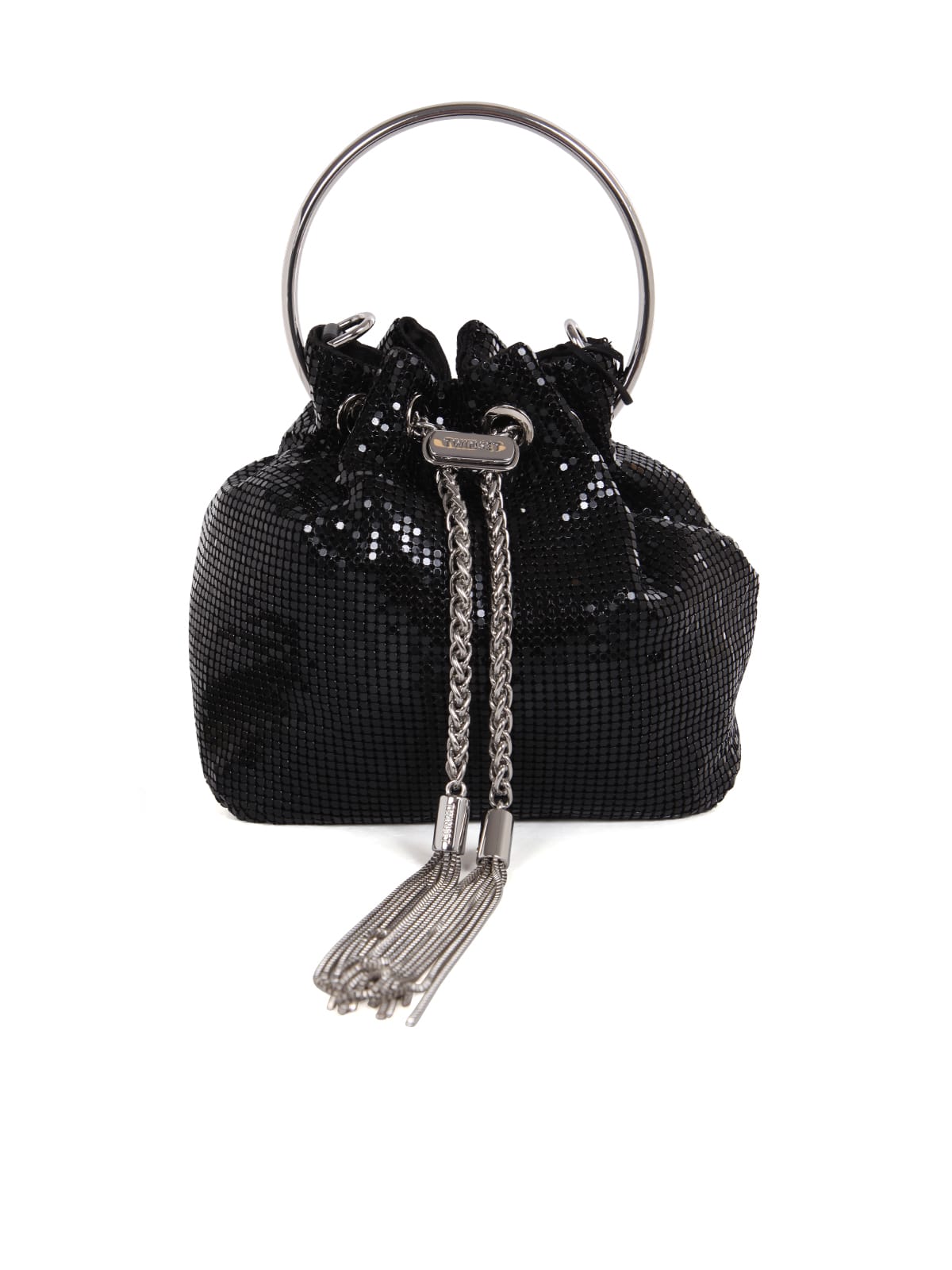 Twinset Polished Satchel Handbag In Black