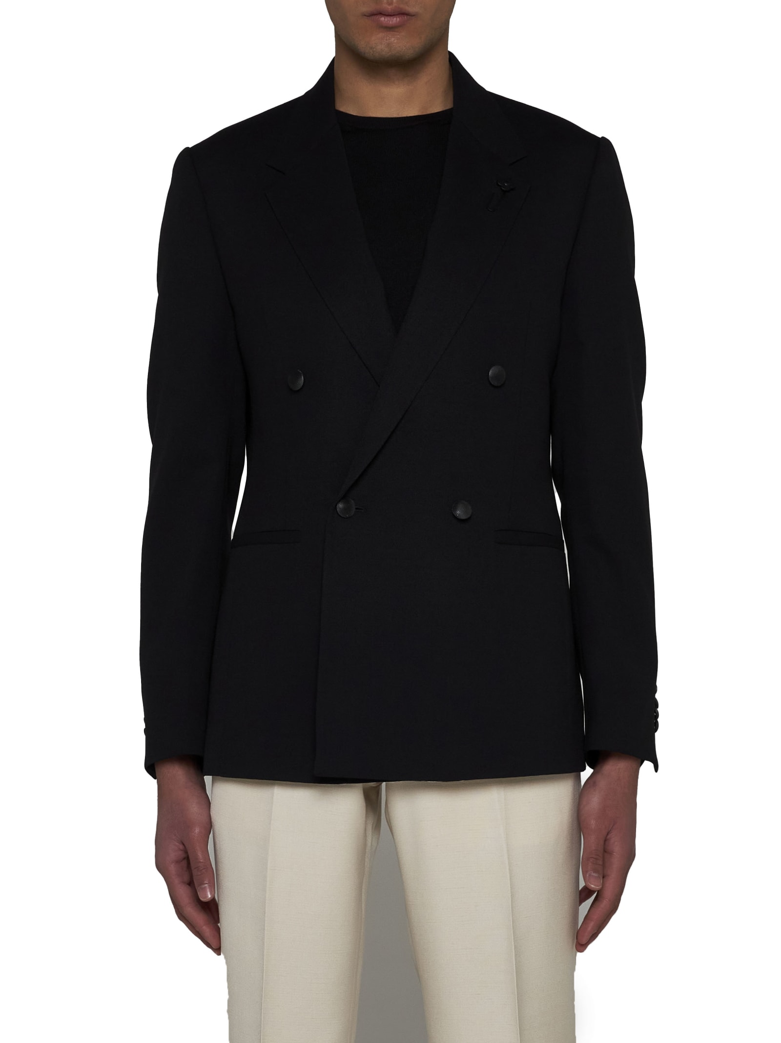 Shop Lardini Blazer In Nero