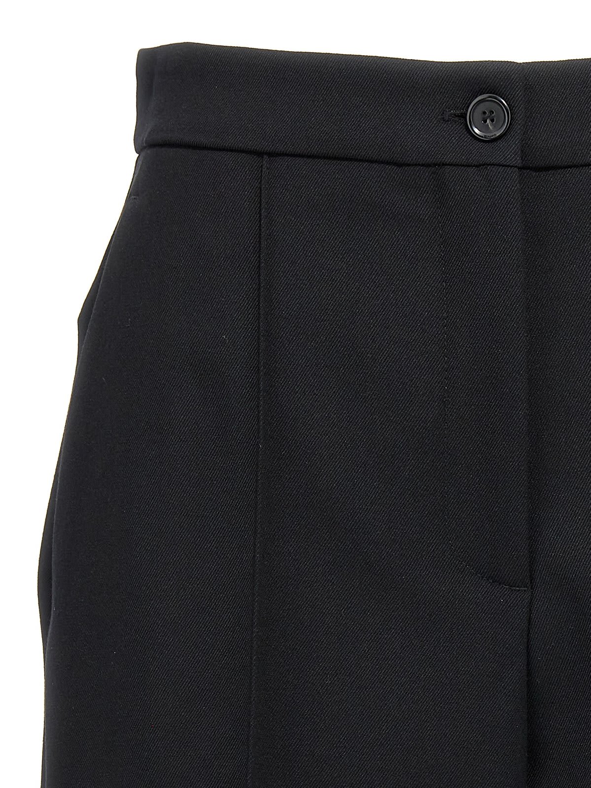 Shop Pinko Pleated Twill Shorts In Nero Limousine