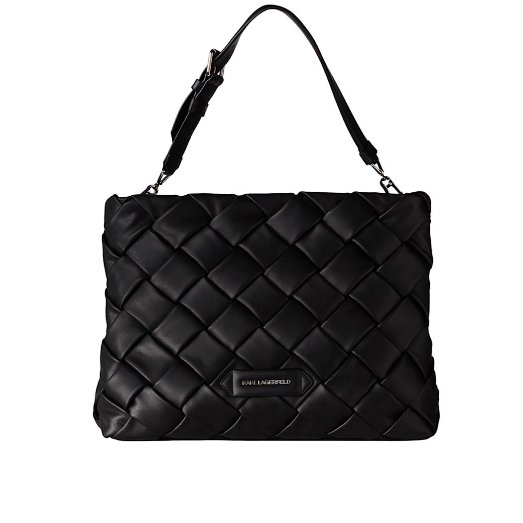 Karl Lagerfeld K/kushion Braid Black Shopping Bag