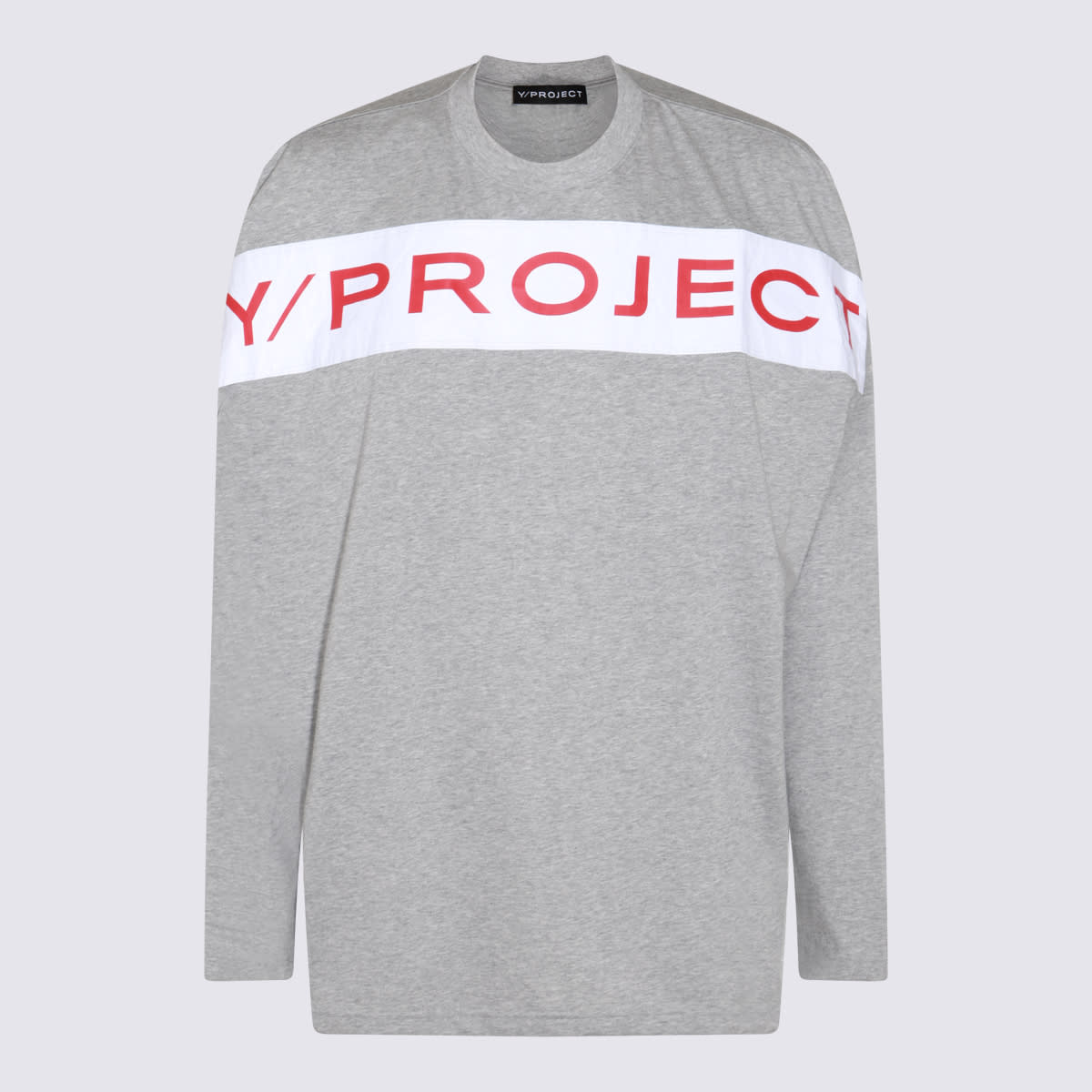 Y/PROJECT GREY COTTON T-SHIRT