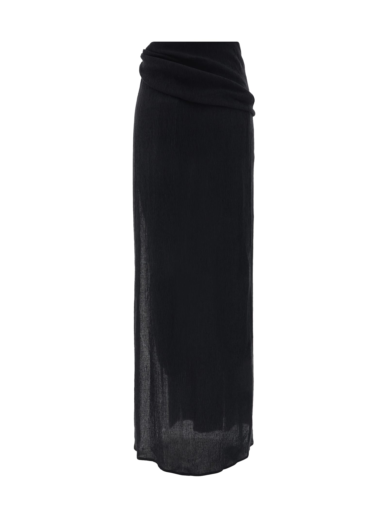 Shop Magda Butrym Pareo Long Skirt In Black