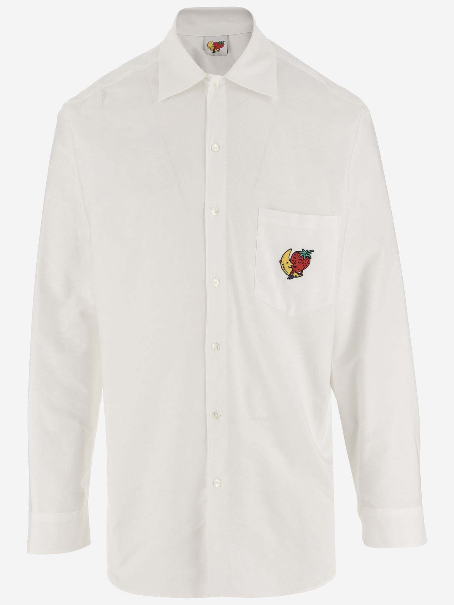 Cotton Poplin Shirt With Logo