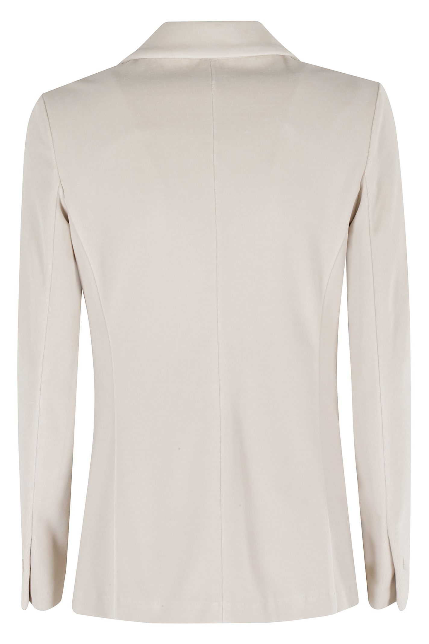 Circolo 1901 Slim Long Jacket With Reverse Neckline In White
