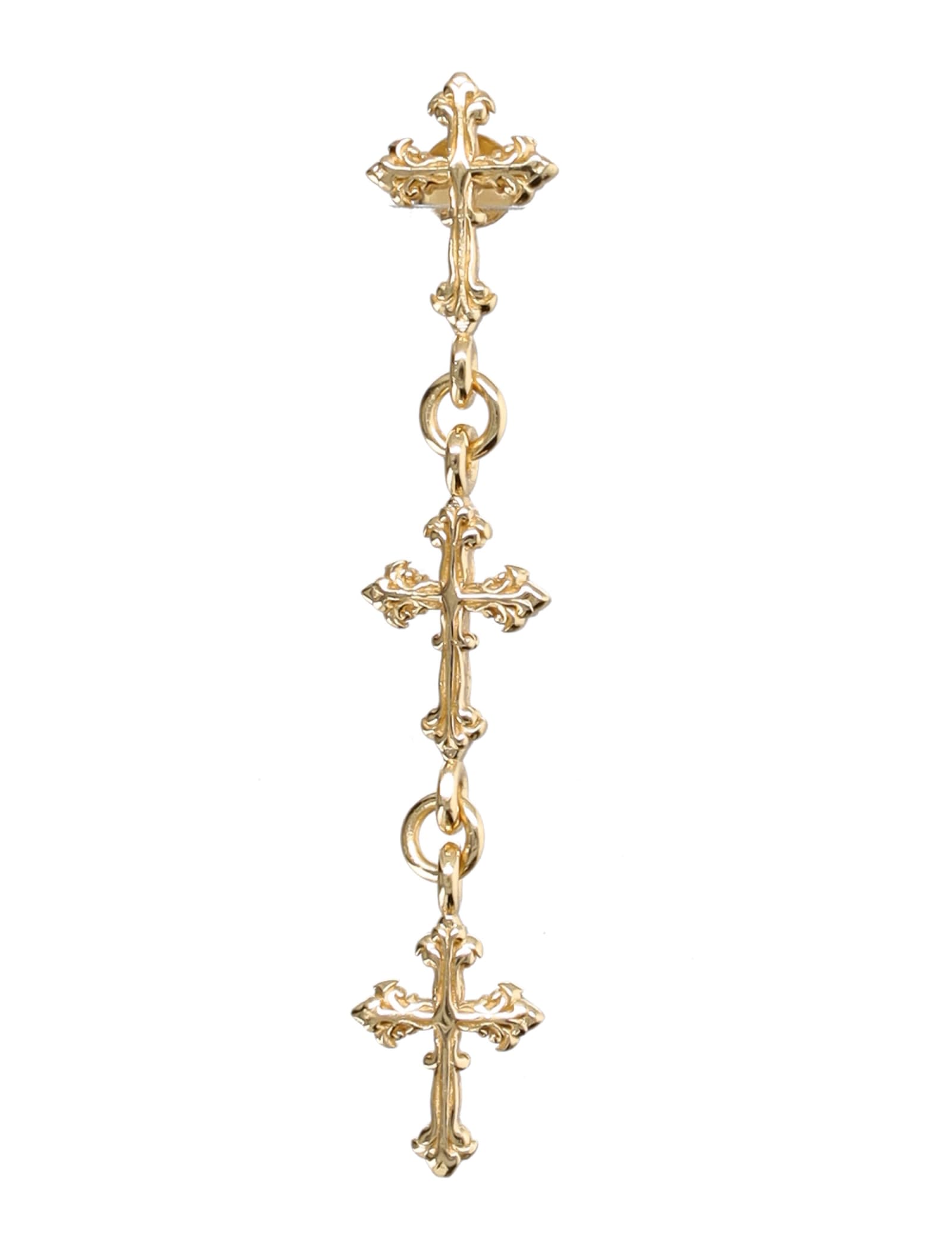 Shop Emanuele Bicocchi Avelli Multi- Cross Single Earring In Gold