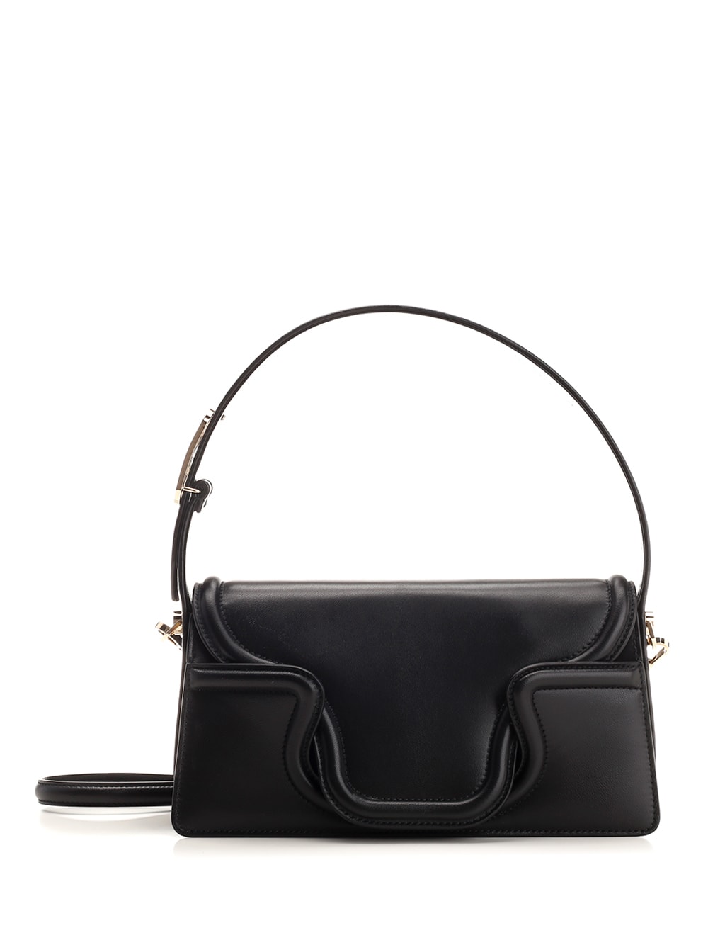 Shop Valentino Sculpture Shoulder Bag In Black