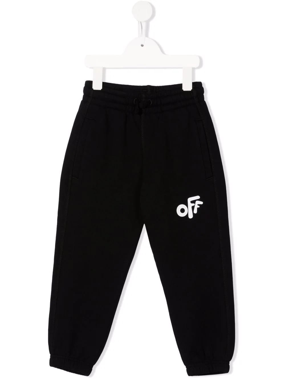 Off-White White And Black Rounded Kids Joggers