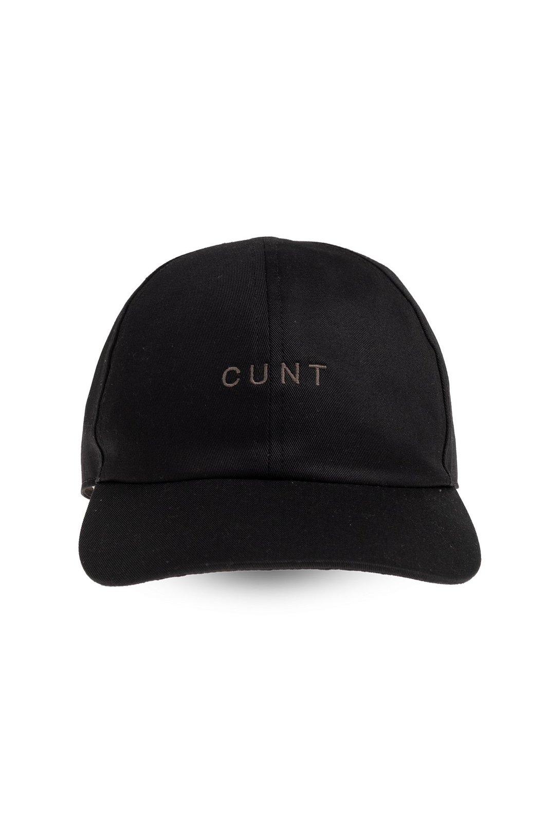 Text-embroidered Curved Peak Baseball Cap