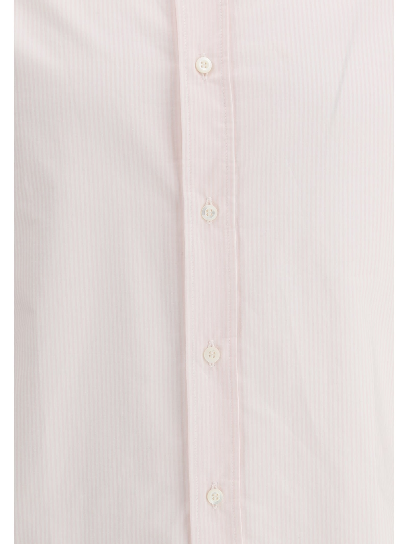 Brunello Cucinelli Men Striped Shirt In Grigio Chiaro