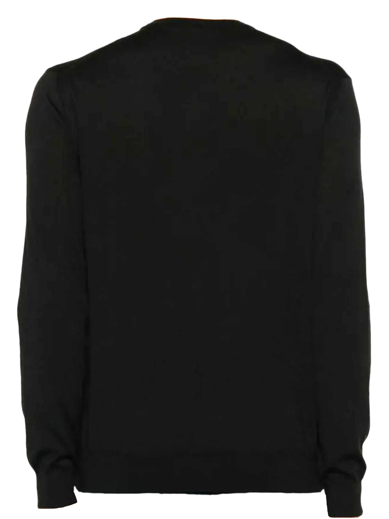 Shop Malo Black Virgin Wool Sweater