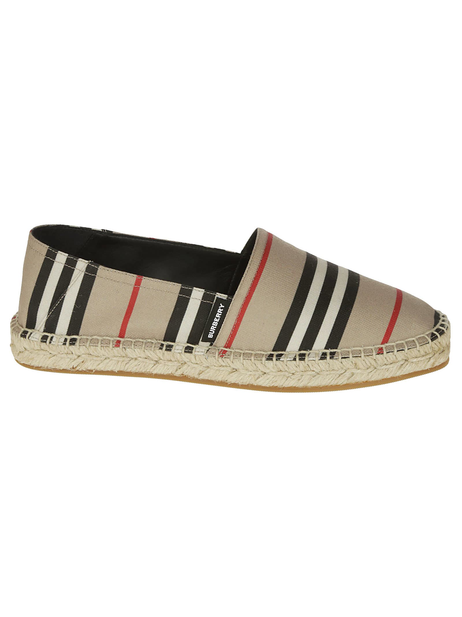 BURBERRY STRIPE PRINT ESPADRILLAS,11292095