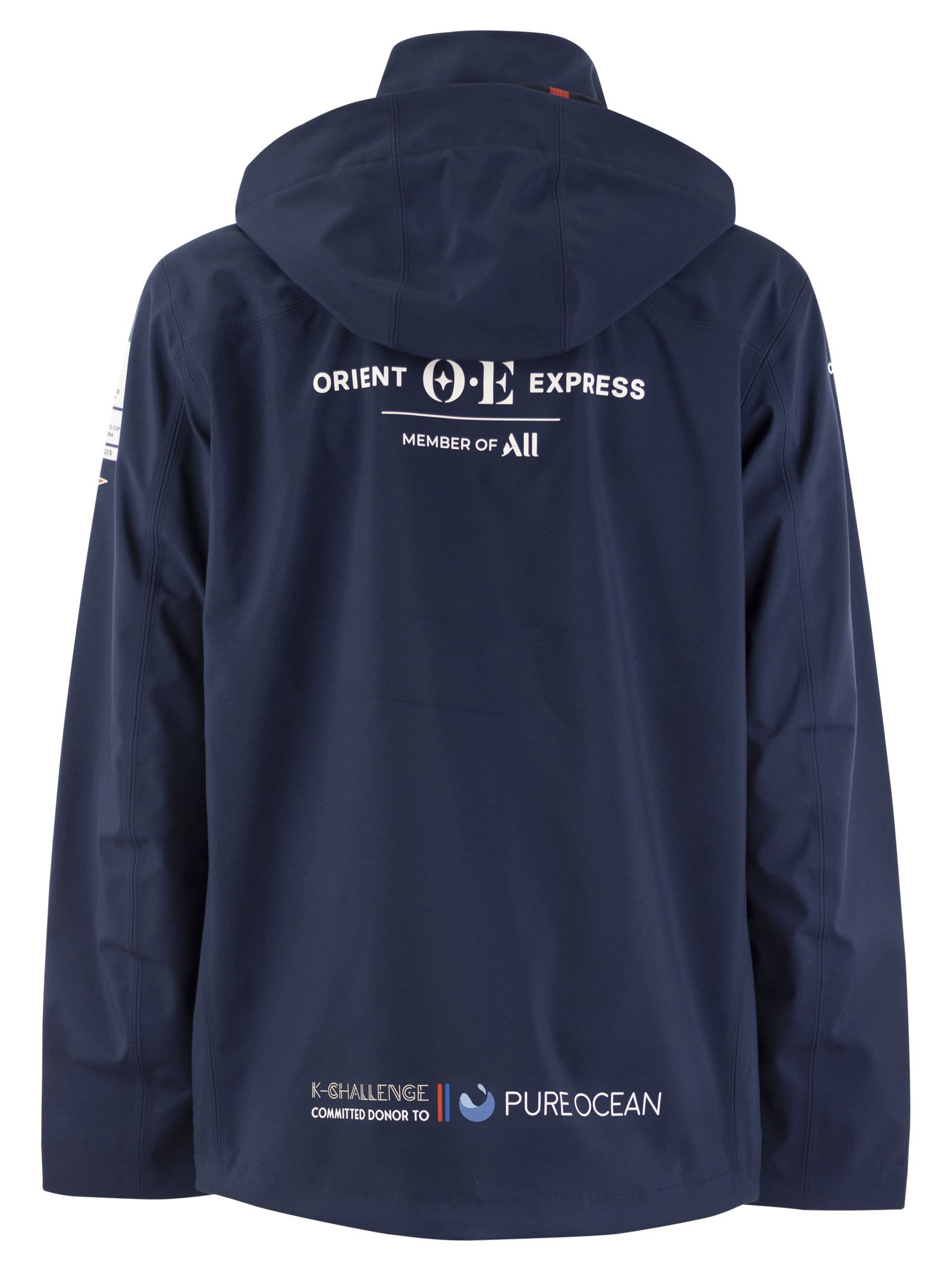 Shop K-way Penthievre Orient Express Hooded Jacket In Blue