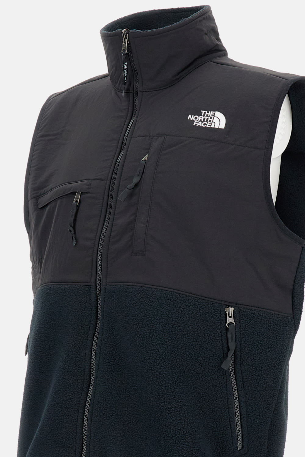 The North Face Logo Vest With High Collar And Pockets In Multi