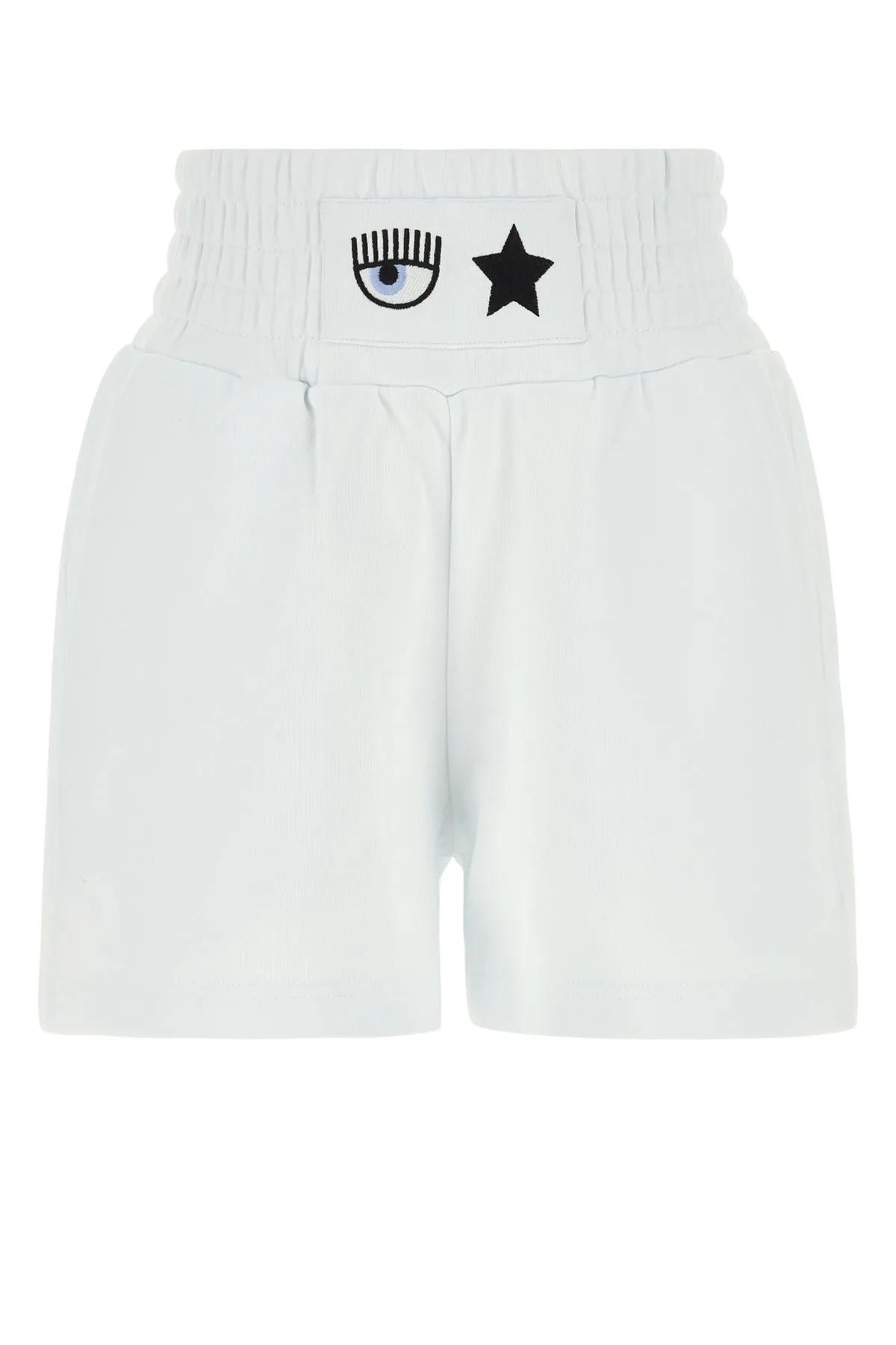 CHIARA FERRAGNI WHITE COTTON SHORTS