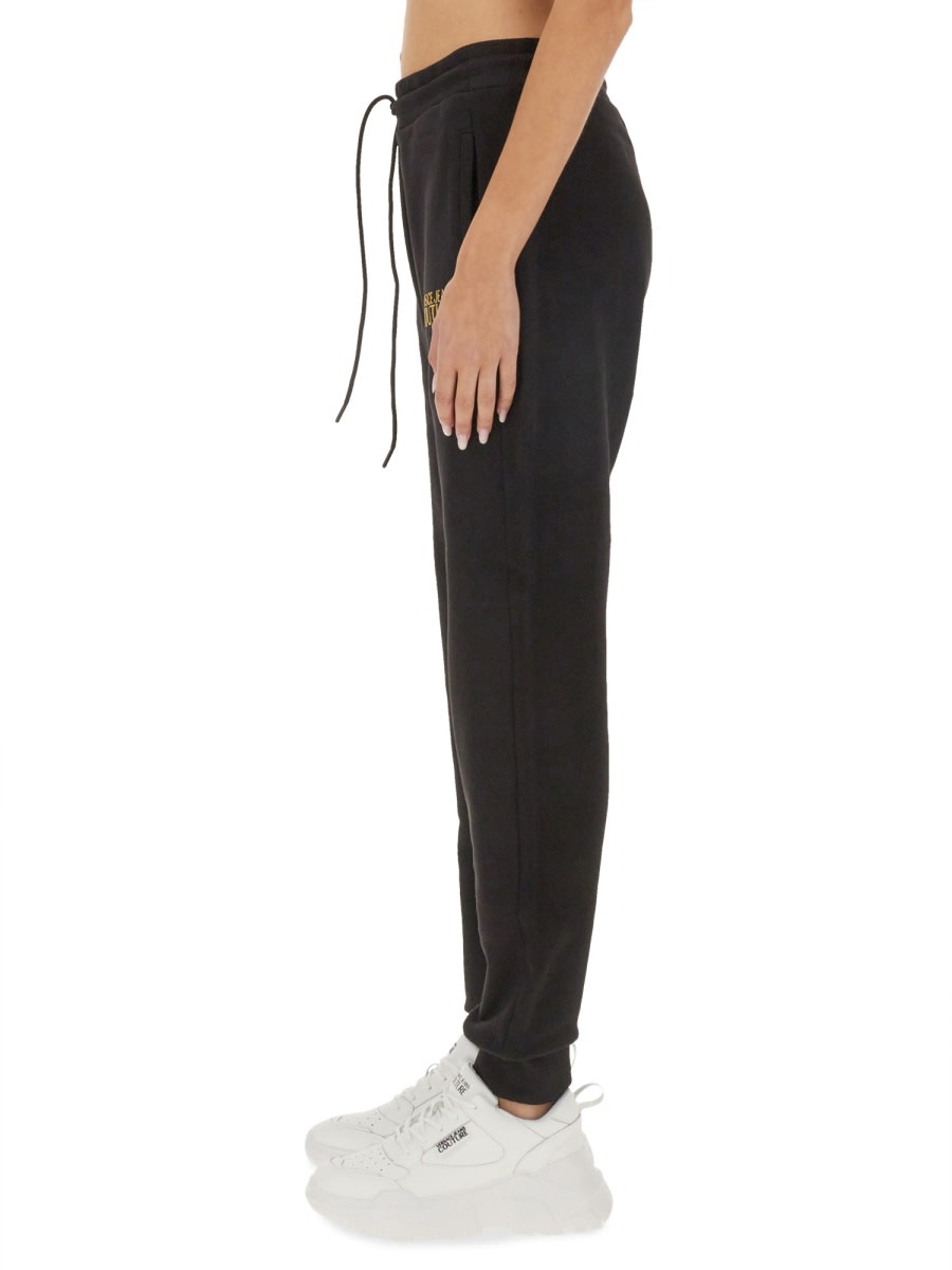 Shop Versace Jeans Couture Jogging Pants With Logo In Black