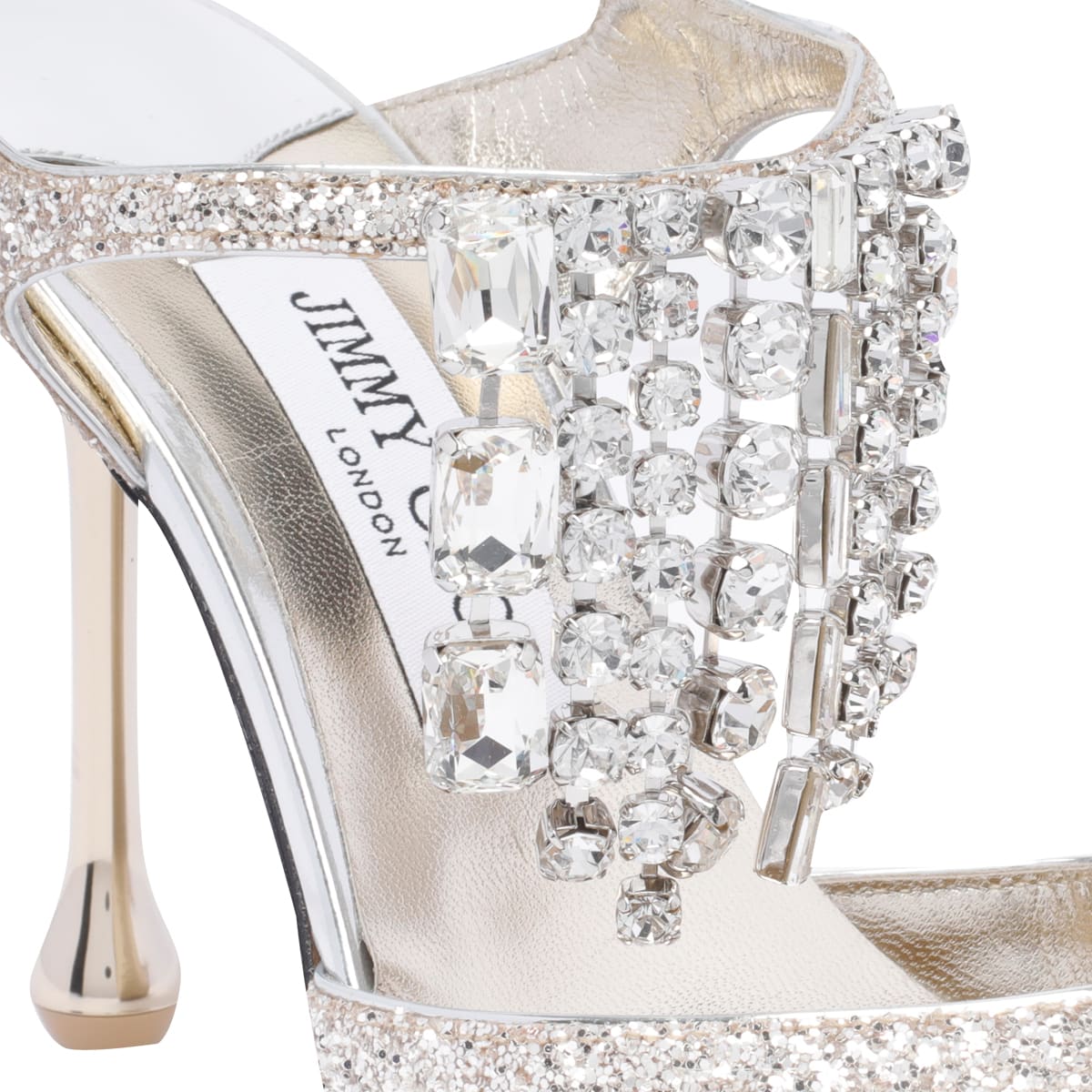 シューズ・サンダルその他 JIMMY CHOO Woman Pumps Silver VERITY95GKN SAND/CRYSTAL Verity 95 | Sand Glitter Fabric Pumps | JIMMY CHOO
