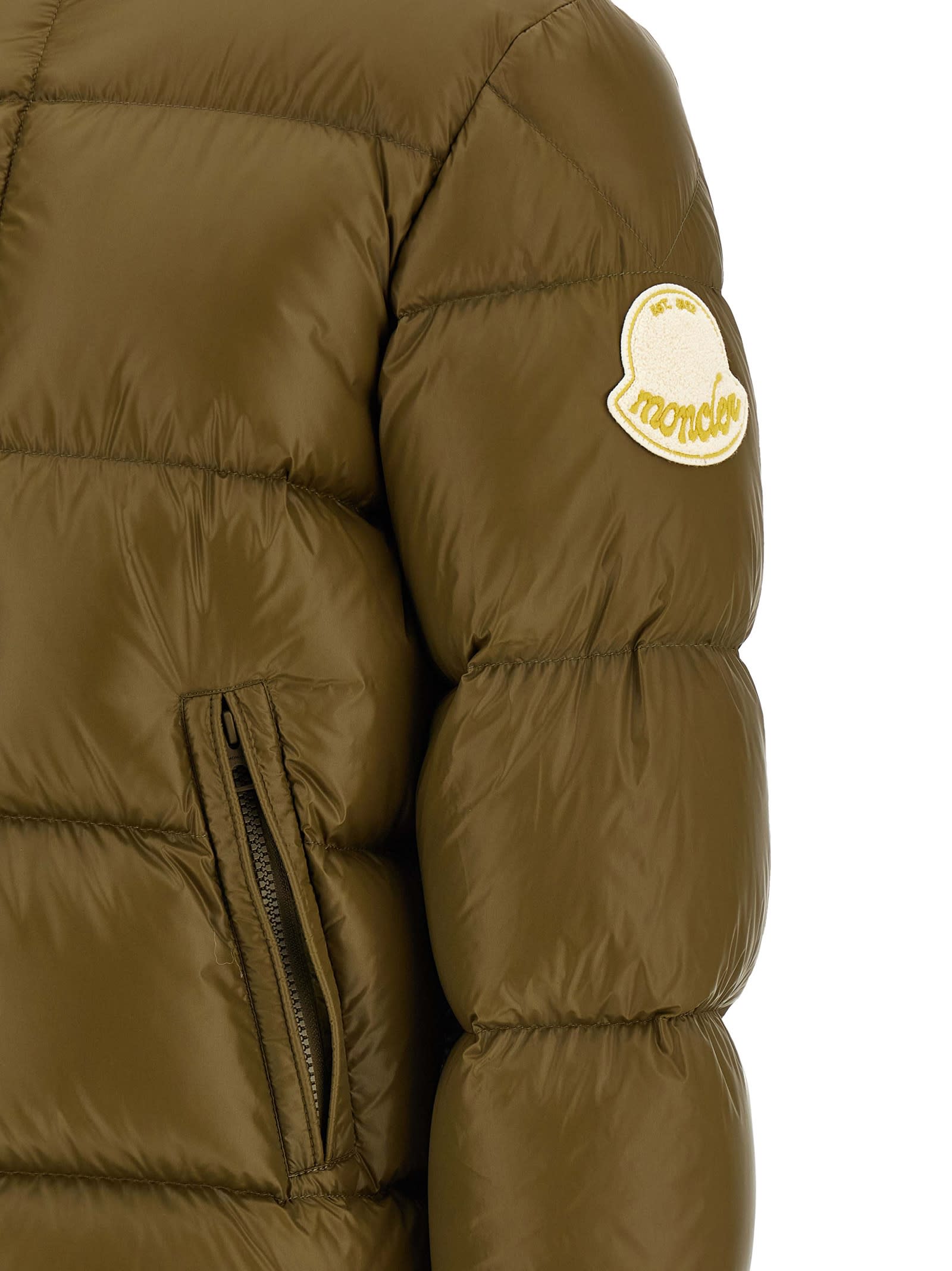 Moncler Tripiti Short Down Jacket In Green