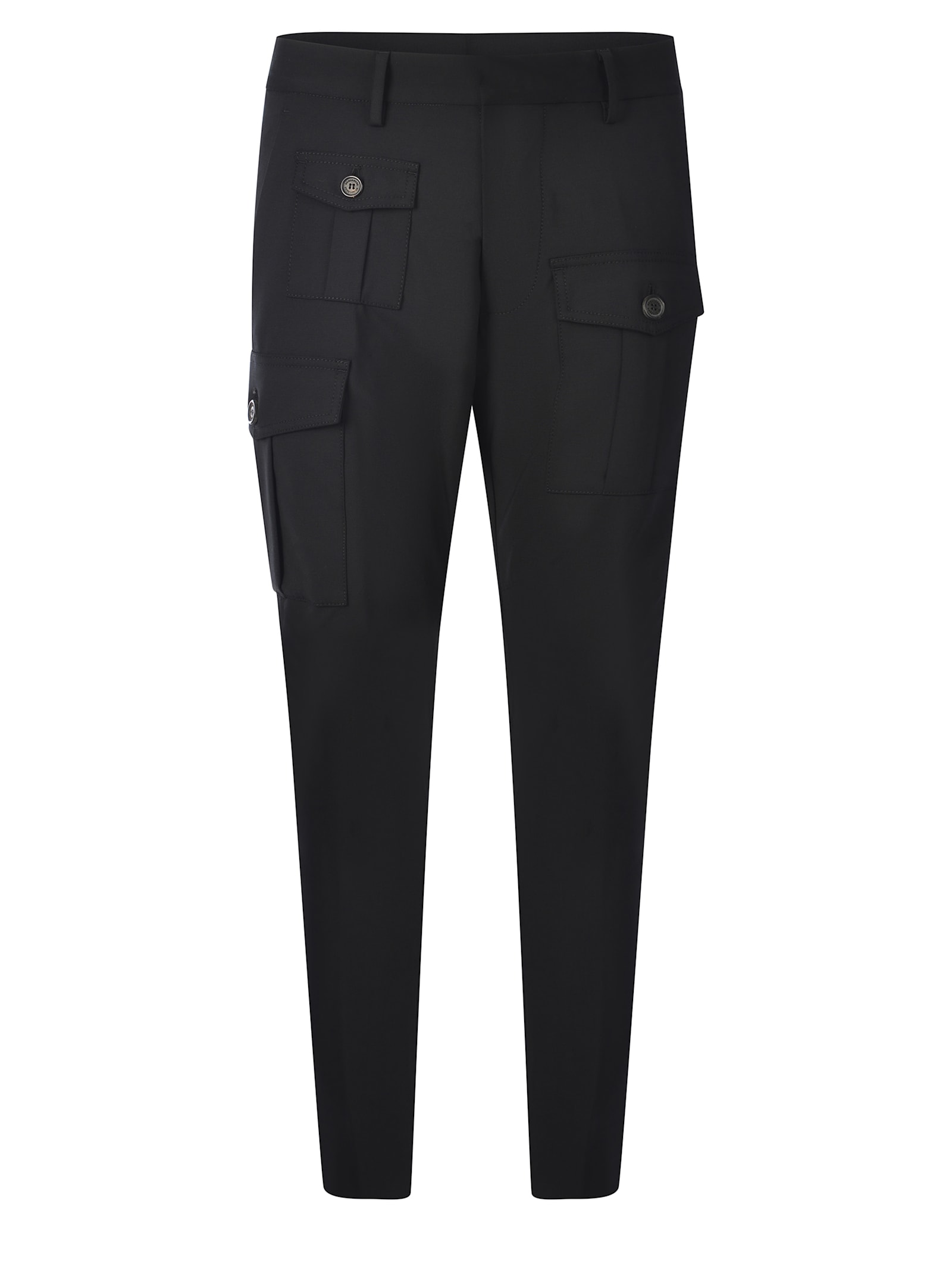 Shop Dsquared2 Trousers  Sexy Cargo Made Of Wool In Black