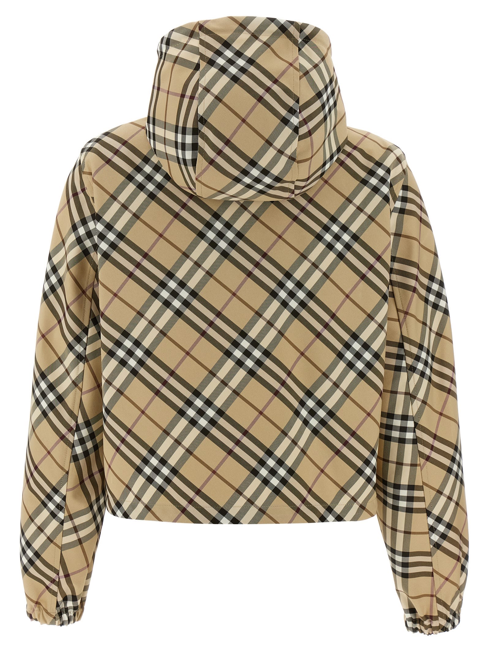 Shop Burberry Hooded Jacket In Red