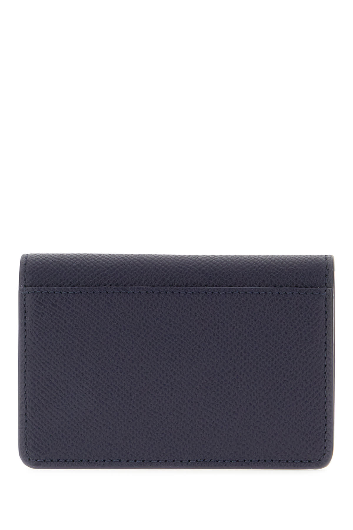 Shop Ferragamo Navy Blue Leather Card Holder In Midnight Midnight 301