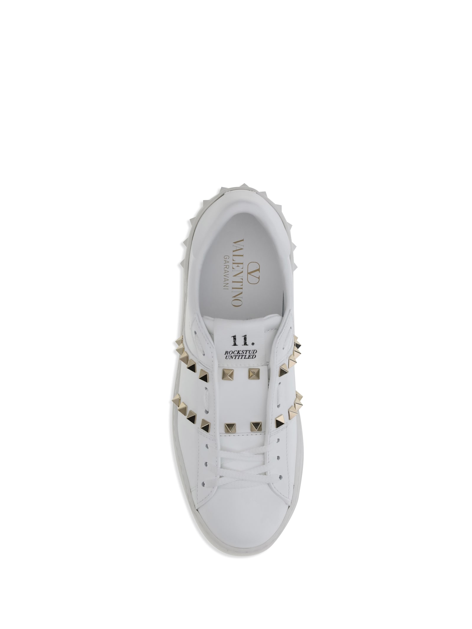Valentino White Rockstud Untitled Sneakers