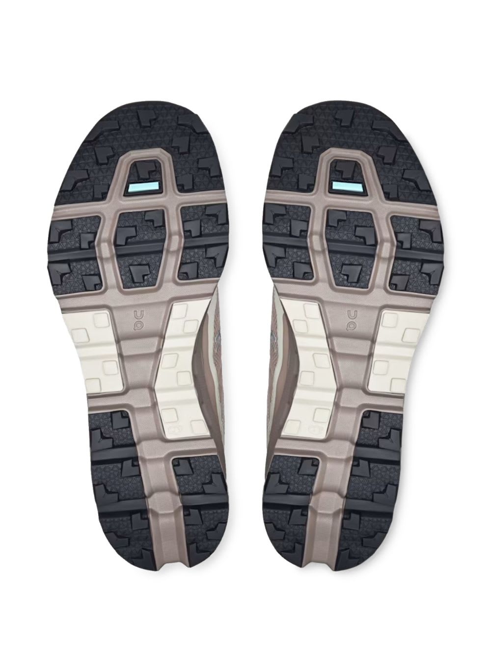 On Chunky Sole Mesh Panelled Rubber Sneakers In Gray