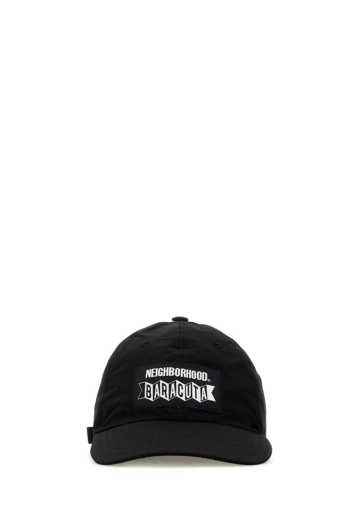 Black Polyester Blend Baseball Cap