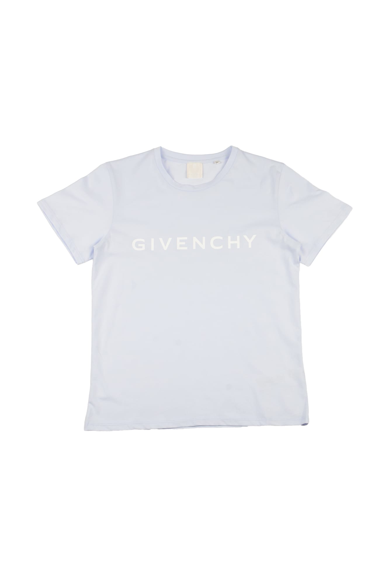 Givenchy Kids' Logo Print Regular T-shirt In Blue