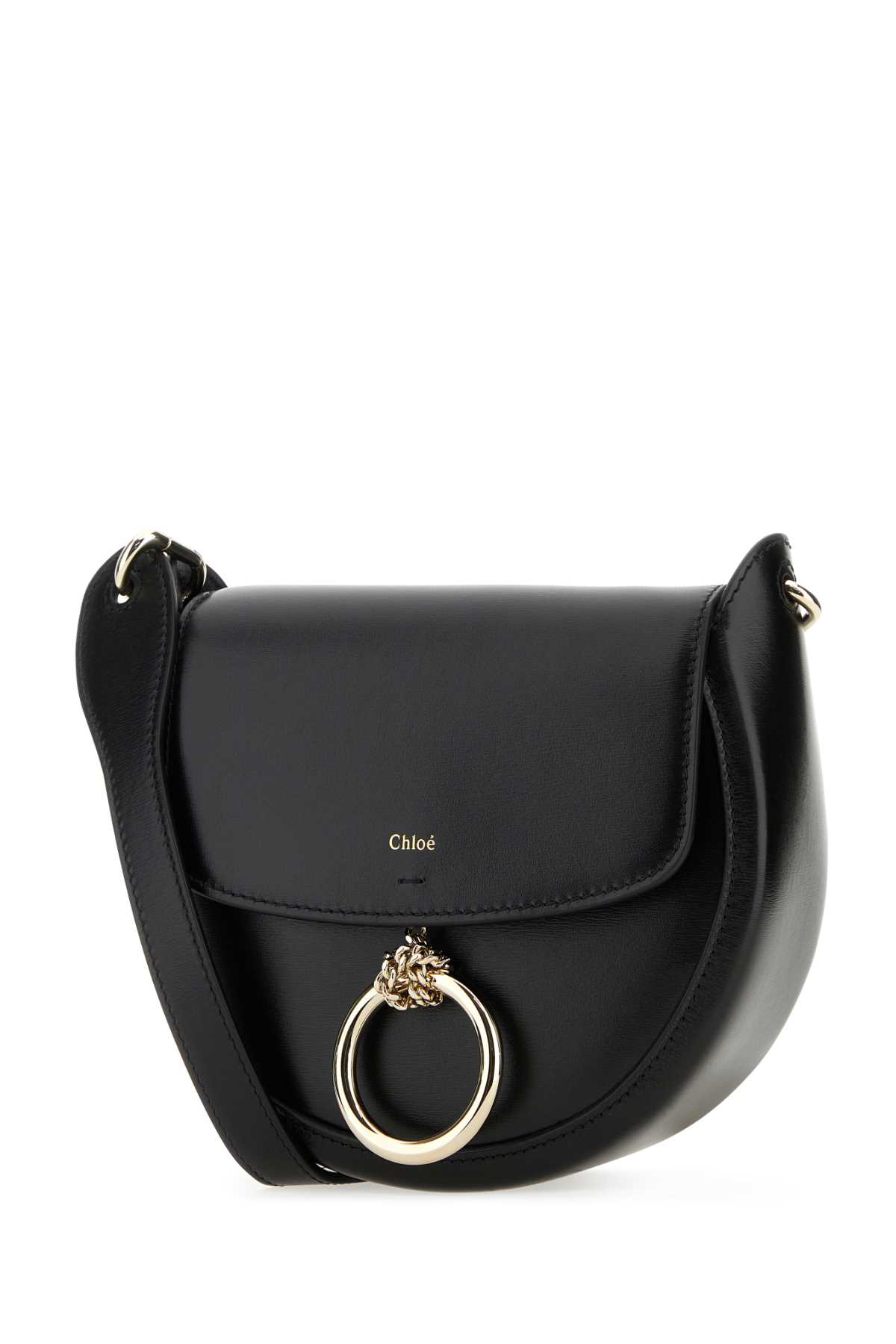 Shop Chloé Black Leather Small Arlene Crossbody Bag