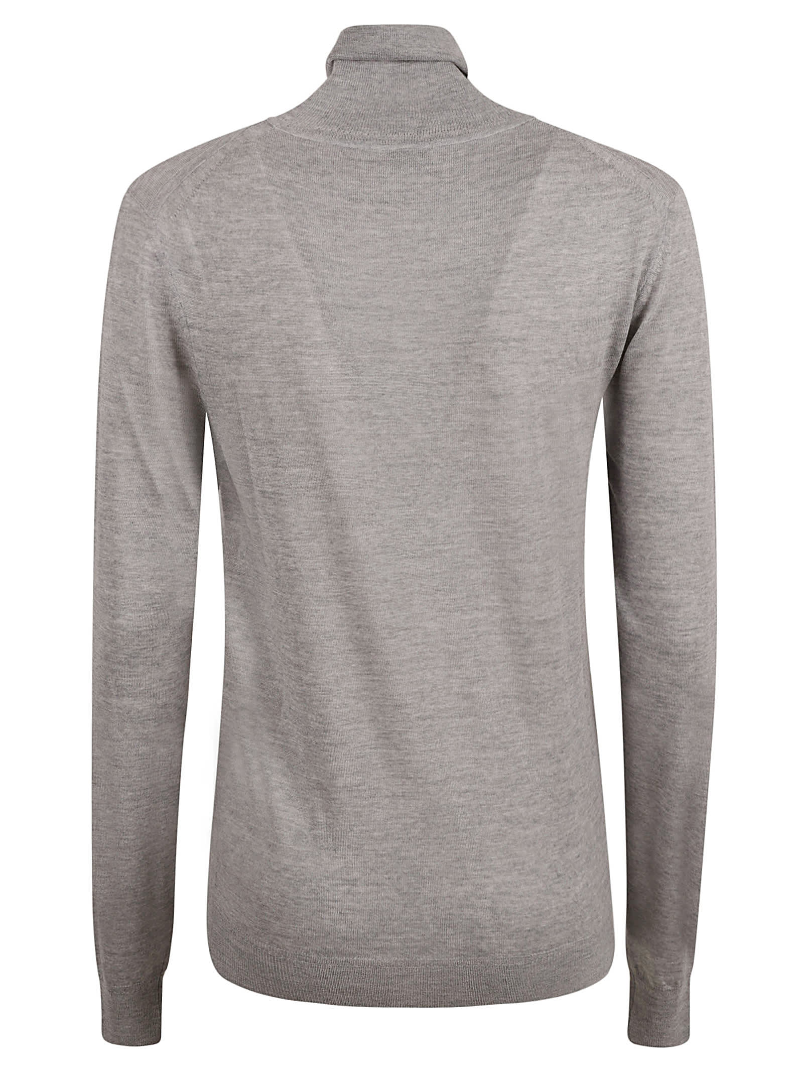 Shop Saint Laurent Turtleneck Jumper In Grey