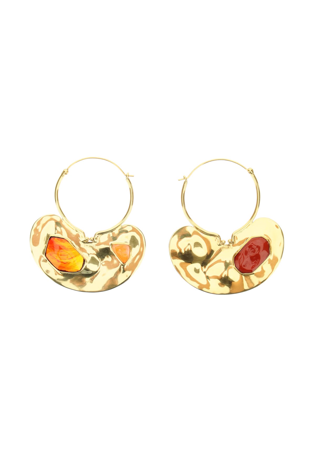 Patou Iconic Small Hoop Earrings With Stones
