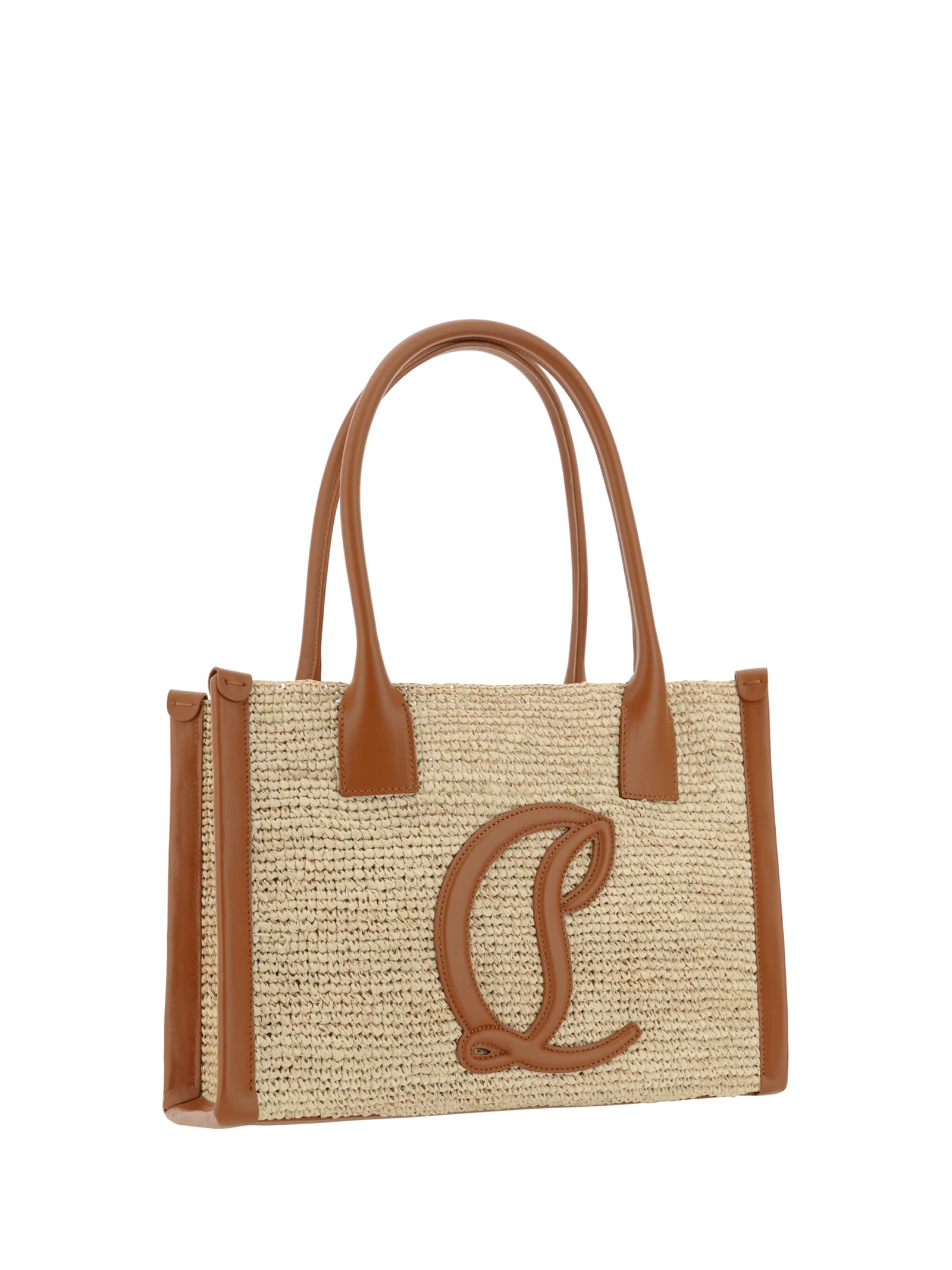 Shop Christian Louboutin By My Side Small Handbag In Natural/cuoio