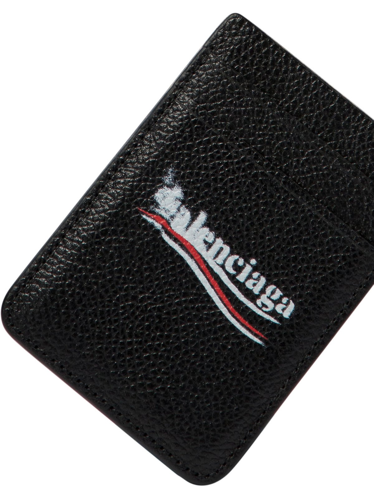 Shop Balenciaga Cash Magnet Card Holder In Black