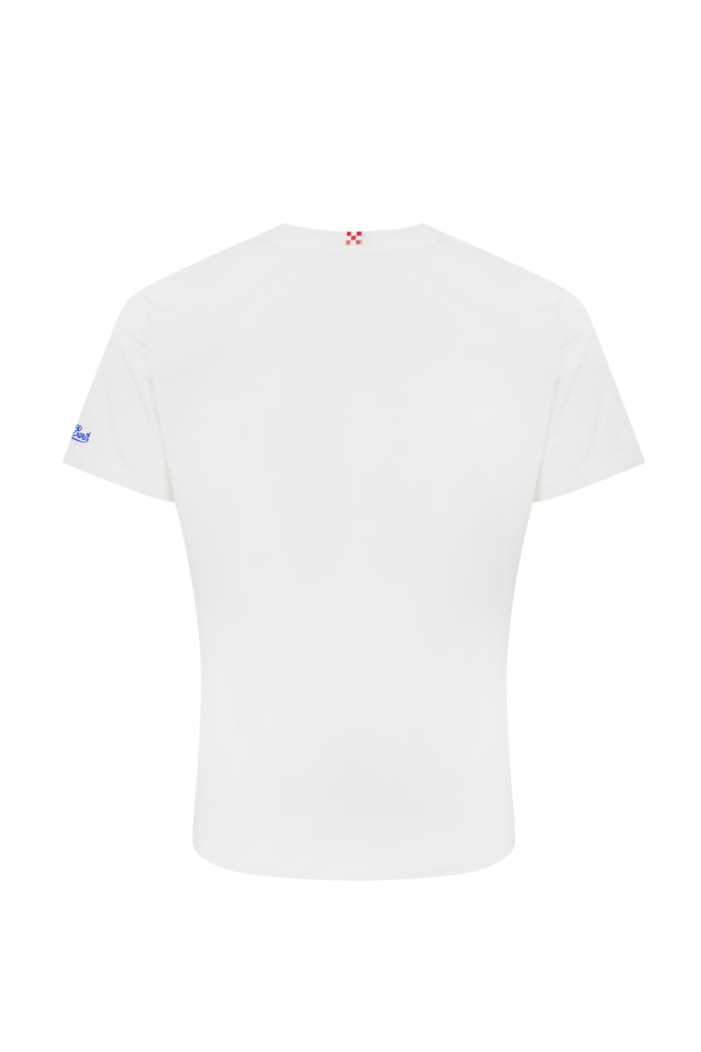 Shop Mc2 Saint Barth Special Edition Vespa T-shirt With Print And Embroidery In Bianco