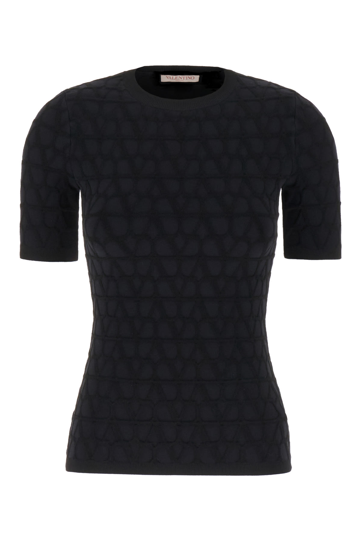 Valentino Black Stretch Viscose Blend Sweater