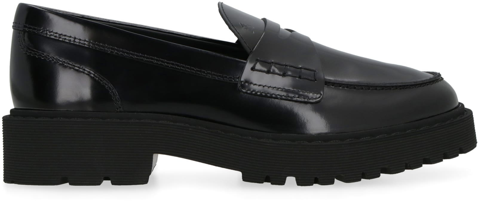 Shop Hogan H543 Patent Leather Loafer In Nero