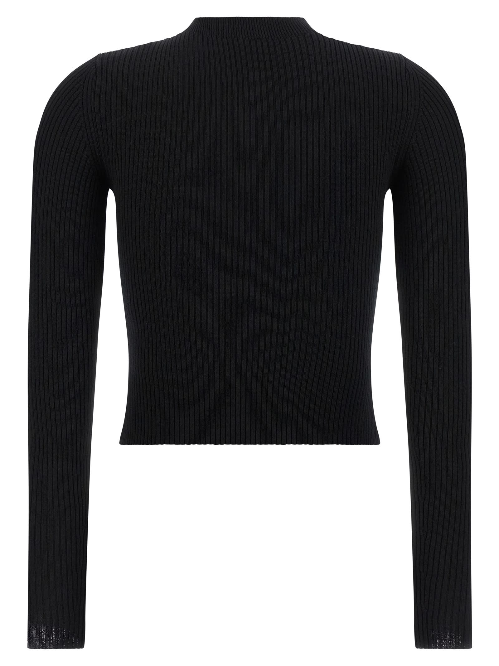 Diesel Womens 9xx M-olina Cut-out Wool Knitted Top In Black