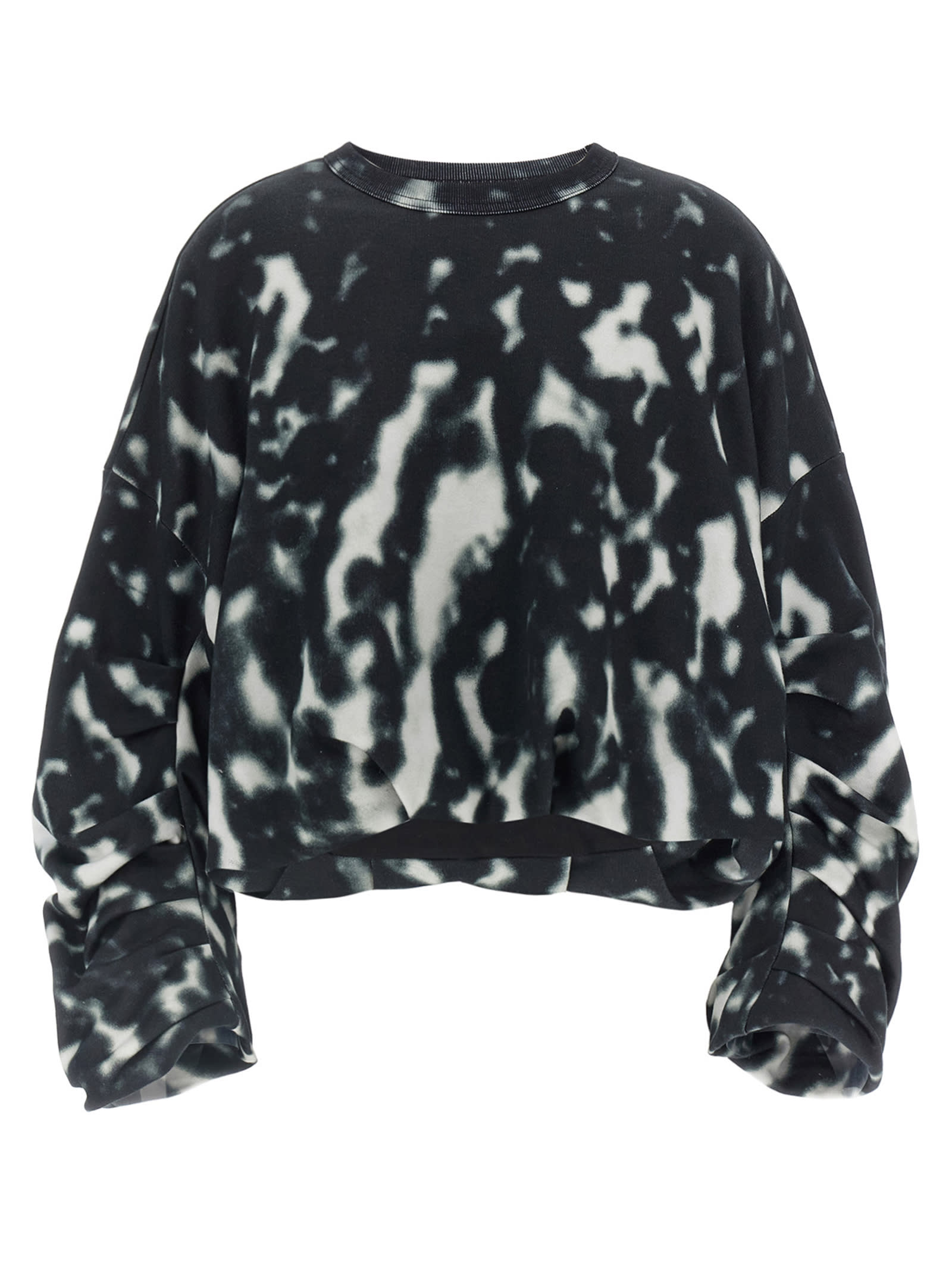 Shop Dries Van Noten Hannett Sweatshirt In White/black